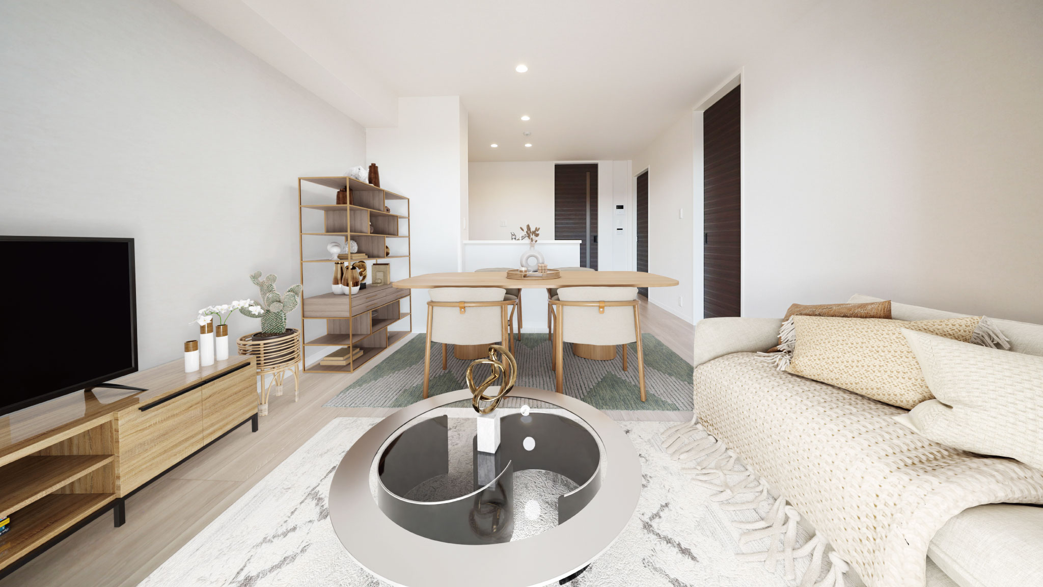 Atype Living Dining Kitchen ※家具・調度品はCG合成です。